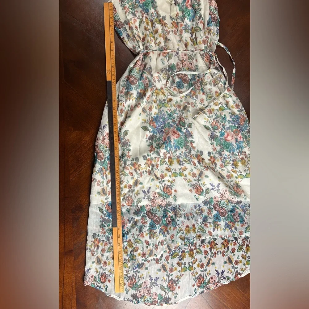 Lucky Brand Floral Maxi Dress - Cream and Blue 100% viscosa - Picture 6 of 10